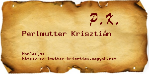 Perlmutter Krisztián névjegykártya